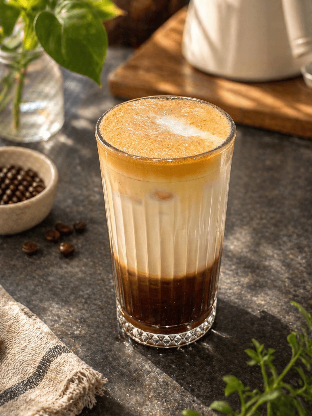 Shaken Cinnamon Vanilla Espresso at Snuzzles Cafe, Jayanagar