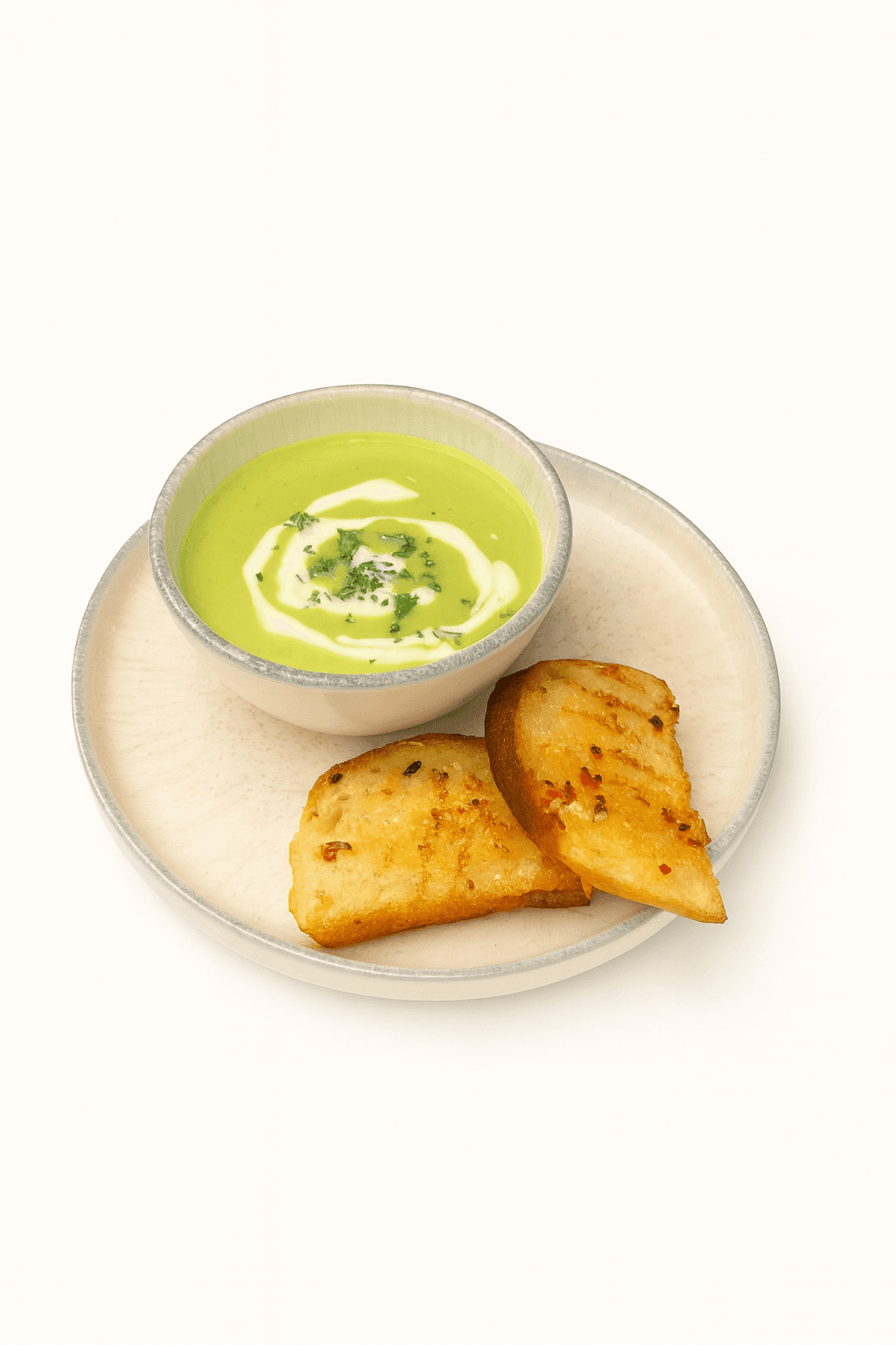 Broccoli & Cream Soup at Snuzzles Cafe, Jayanagar