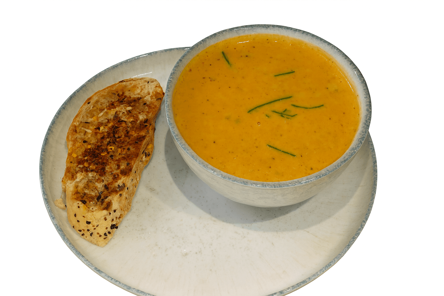 Creamy Carrot Soup at Snuzzles Cafe, Jayanagar